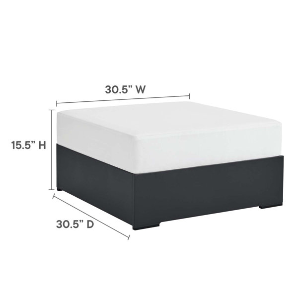 Modway Tahoe Metal Outdoor Ottoman | Wayfair